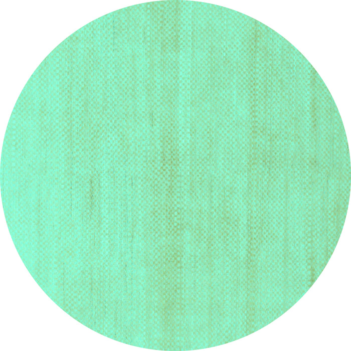 Round Solid Turquoise Modern Rug, abs1341turq