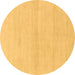 Round Machine Washable Solid Brown Modern Rug, wshabs1341brn