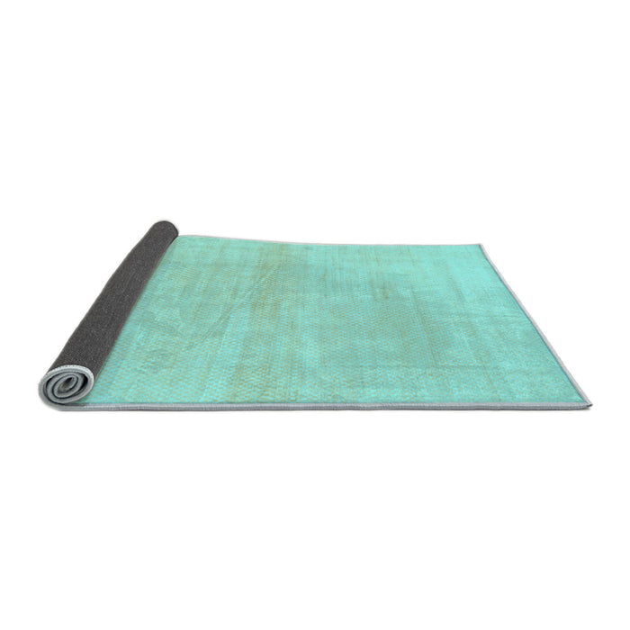 Sideview of Solid Light Blue Modern Rug, abs1341lblu