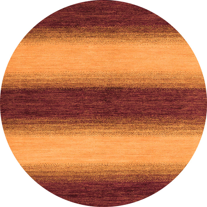 Round Abstract Orange Modern Rug, abs1342org