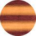 Round Abstract Orange Modern Rug, abs1342org