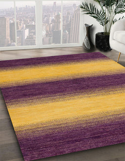 Abstract Yellow Modern Rug in Family Room, abs1342