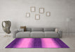 Machine Washable Abstract Purple Modern Area Rugs in a Living Room, wshabs1342pur