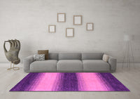 Machine Washable Abstract Purple Modern Rug, wshabs1342pur