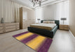 Abstract Yellow Modern Rug in a Bedroom, abs1342