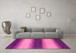 Machine Washable Abstract Pink Modern Rug in a Living Room, wshabs1342pnk