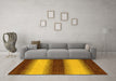 Machine Washable Abstract Yellow Modern Rug in a Living Room, wshabs1342yw