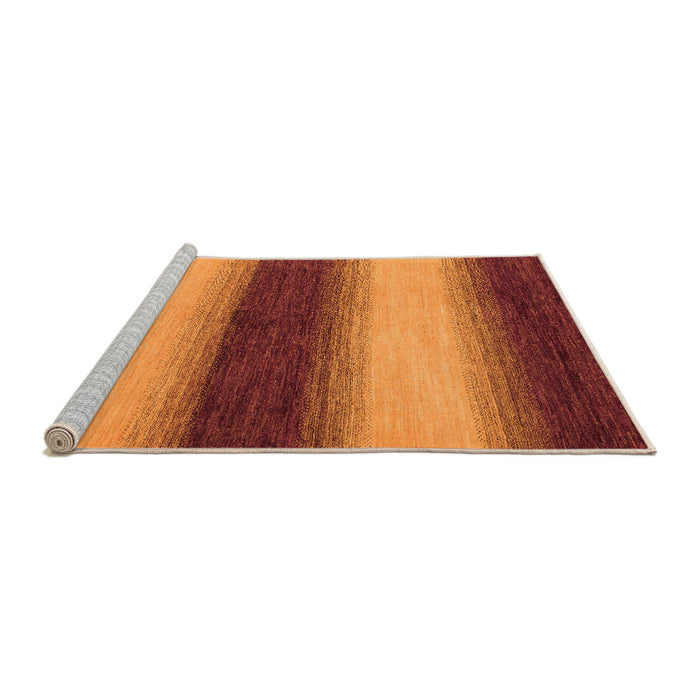 Sideview of Machine Washable Abstract Orange Modern Area Rugs, wshabs1342org
