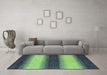 Machine Washable Abstract Turquoise Modern Area Rugs in a Living Room,, wshabs1342turq