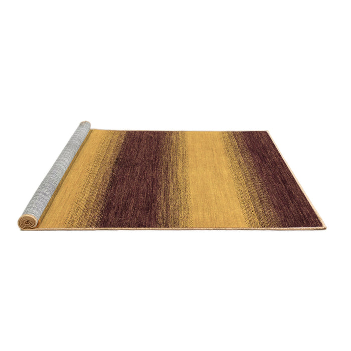 Sideview of Machine Washable Abstract Brown Modern Rug, wshabs1342brn