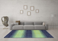 Machine Washable Abstract Light Blue Modern Rug, wshabs1342lblu