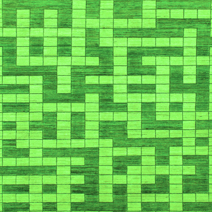 Square Solid Green Modern Rug, abs1343grn