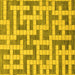 Square Machine Washable Solid Yellow Modern Rug, wshabs1343yw