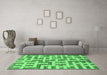 Machine Washable Solid Emerald Green Modern Area Rugs in a Living Room,, wshabs1343emgrn