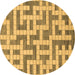 Round Solid Brown Modern Rug, abs1343brn