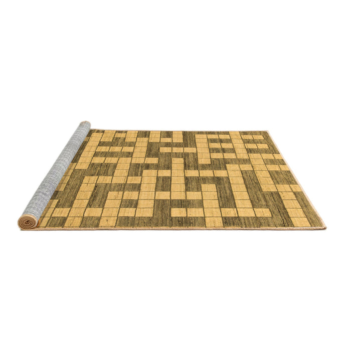 Sideview of Machine Washable Solid Brown Modern Rug, wshabs1343brn