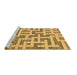 Sideview of Machine Washable Solid Brown Modern Rug, wshabs1343brn
