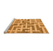 Sideview of Machine Washable Solid Orange Modern Area Rugs, wshabs1343org