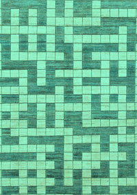 Solid Turquoise Modern Rug, abs1343turq