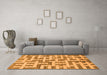 Machine Washable Solid Orange Modern Area Rugs in a Living Room, wshabs1343org