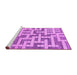 Sideview of Machine Washable Solid Purple Modern Area Rugs, wshabs1343pur