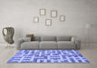 Machine Washable Solid Blue Modern Rug in a Living Room, wshabs1343blu