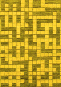 Solid Yellow Modern Rug, abs1343yw