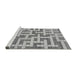 Sideview of Machine Washable Solid Gray Modern Rug, wshabs1343gry