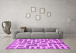 Machine Washable Solid Purple Modern Area Rugs in a Living Room, wshabs1343pur