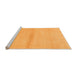 Sideview of Machine Washable Solid Orange Modern Area Rugs, wshabs1344org