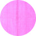 Round Solid Purple Modern Rug, abs1344pur