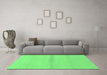 Machine Washable Solid Emerald Green Modern Area Rugs in a Living Room,, wshabs1344emgrn