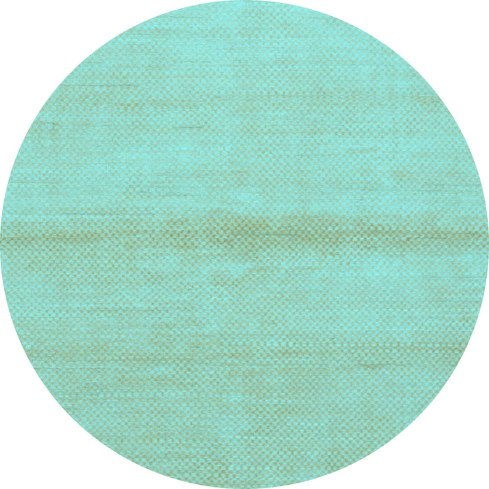 Round Machine Washable Solid Light Blue Modern Rug, wshabs1344lblu