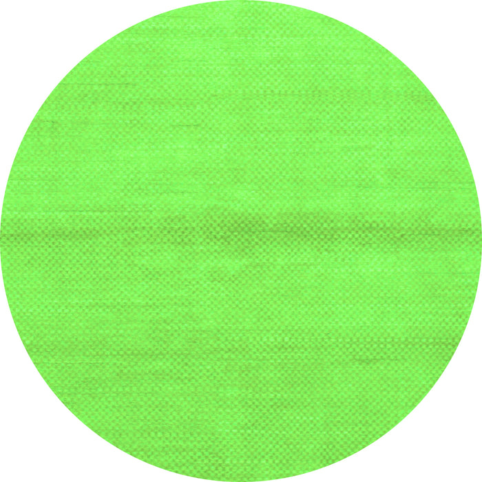 Round Solid Green Modern Rug, abs1344grn