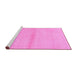 Sideview of Machine Washable Solid Pink Modern Rug, wshabs1344pnk