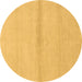 Round Solid Brown Modern Rug, abs1344brn