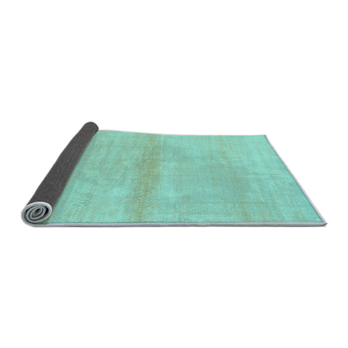 Sideview of Solid Light Blue Modern Rug, abs1344lblu