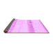 Sideview of Solid Purple Modern Rug, abs1345pur