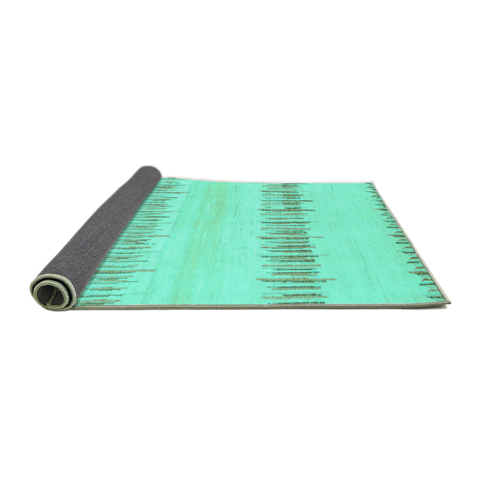 Sideview of Solid Turquoise Modern Rug, abs1345turq