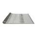 Sideview of Solid Gray Modern Rug, abs1345gry