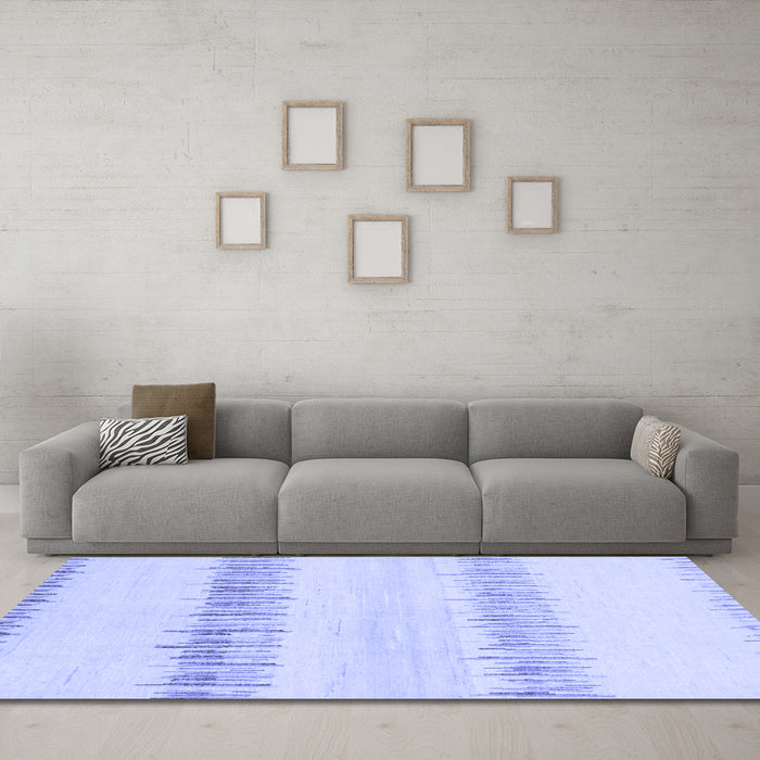 Machine Washable Solid Blue Modern Rug in a Living Room, wshabs1345blu