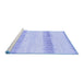 Sideview of Machine Washable Solid Blue Modern Rug, wshabs1345blu