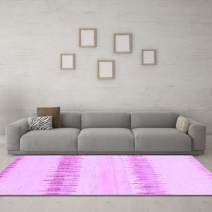 Machine Washable Solid Purple Modern Area Rugs in a Living Room, wshabs1345pur