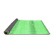 Sideview of Solid Emerald Green Modern Rug, abs1345emgrn