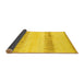 Sideview of Solid Yellow Modern Rug, abs1345yw