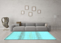 Machine Washable Solid Light Blue Modern Rug, wshabs1345lblu