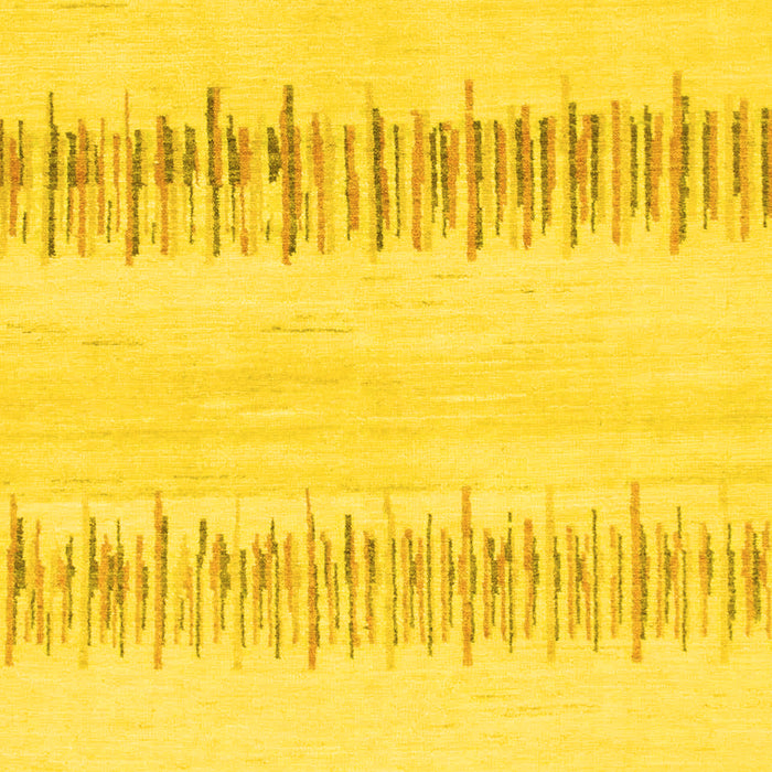 Machine Washable Solid Yellow Modern Rug, wshabs1345yw