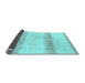 Sideview of Solid Light Blue Modern Rug, abs1345lblu