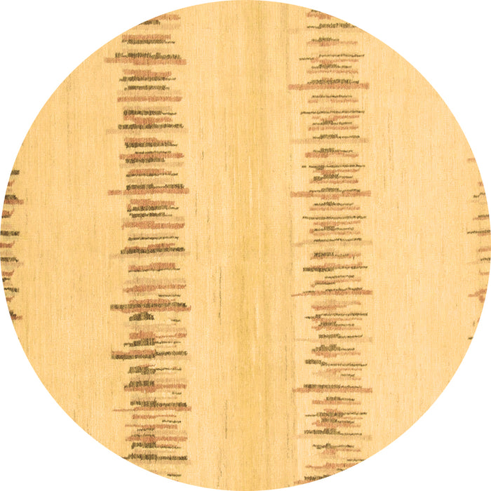 Round Solid Brown Modern Rug, abs1345brn