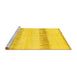 Sideview of Machine Washable Solid Yellow Modern Rug, wshabs1345yw